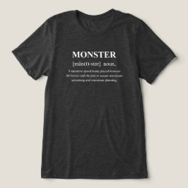 Monster Roligt Väsen Definition Med Vit Text T Shirt