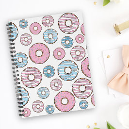 Mönster, Rosa Donuts, blå Donuts Anteckningsbok