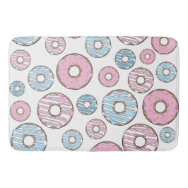 Mönster, Rosa Donuts, blå Donuts Badrumsmatta