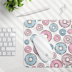 Mönster, Rosa Donuts, blå Donuts Musmatta