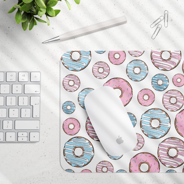 Mönster, Rosa Donuts, blå Donuts Musmatta (Skapare uppladdad)