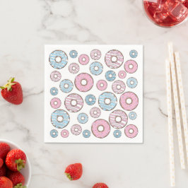 Mönster, Rosa Donuts, blå Donuts Pappersservett