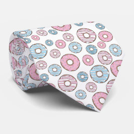 Mönster, Rosa Donuts, blå Donuts Slips