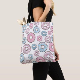 Mönster, Rosa Donuts, blå Donuts Tygkasse