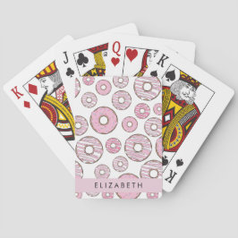 Mönster, Rosa Donuts, Icing, ditt namn Casinokort