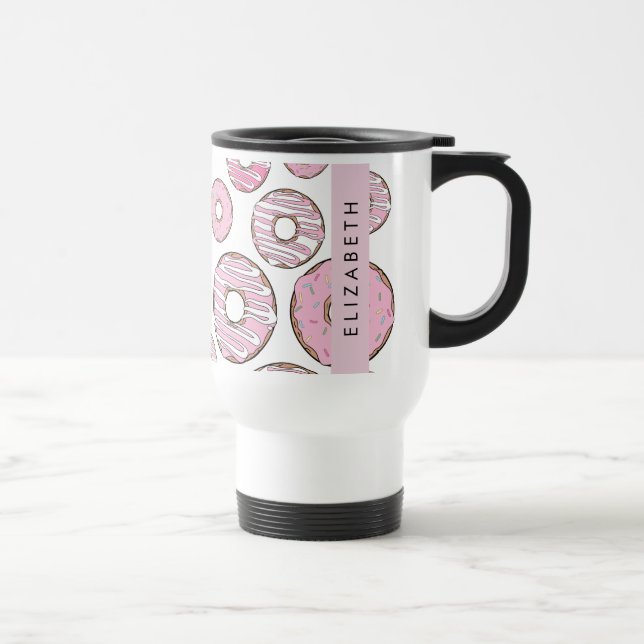 Mönster, Rosa Donuts, Icing, ditt namn Resemugg (Höger)