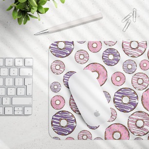 Mönster, Rosa Donuts, Lila Donuts Musmatta