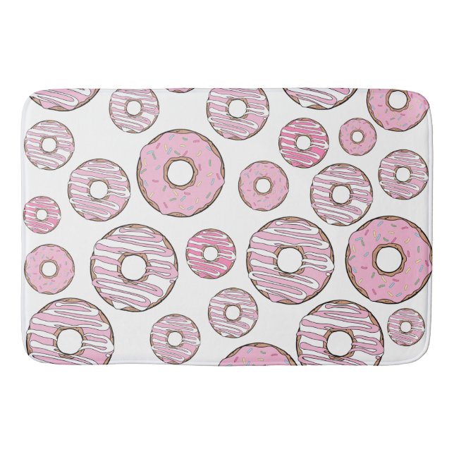 Mönster, Rosa Donuts, Sprinkles Badrumsmatta (Framsidan)