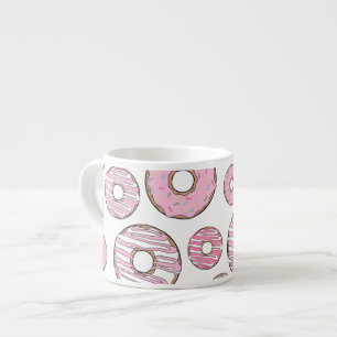 Mönster, Rosa Donuts, Sprinkles Espressomugg