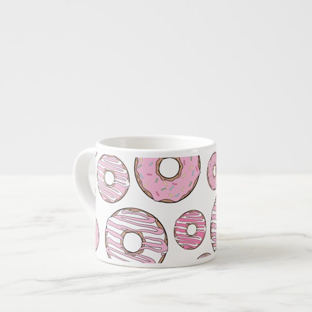 Mönster, Rosa Donuts, Sprinkles Espressomugg (Framsida vänster)