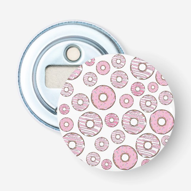 Mönster, Rosa Donuts, Sprinkles Flasköppnare (Framsidan)