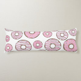 Mönster, Rosa Donuts, Sprinkles Kroppskudde