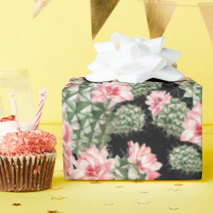 Mönster Rosa Grönt för  av vackert vattenfärg Cact Presentpapper