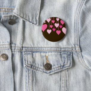 Mönster, Rosa Hearts, Hjärtat, Heart Mönster Knapp