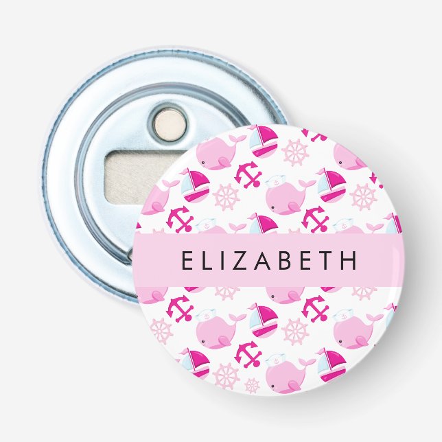 Mönster, Rosa valar, ditt namn Flasköppnare (Framsidan)