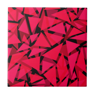 mönster scarlet ljusröd,geometrisk,abstrakt kakelplatta