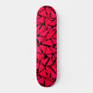 mönster scarlet ljusröd,geometrisk,abstrakt mini skateboard bräda 18,5 cm