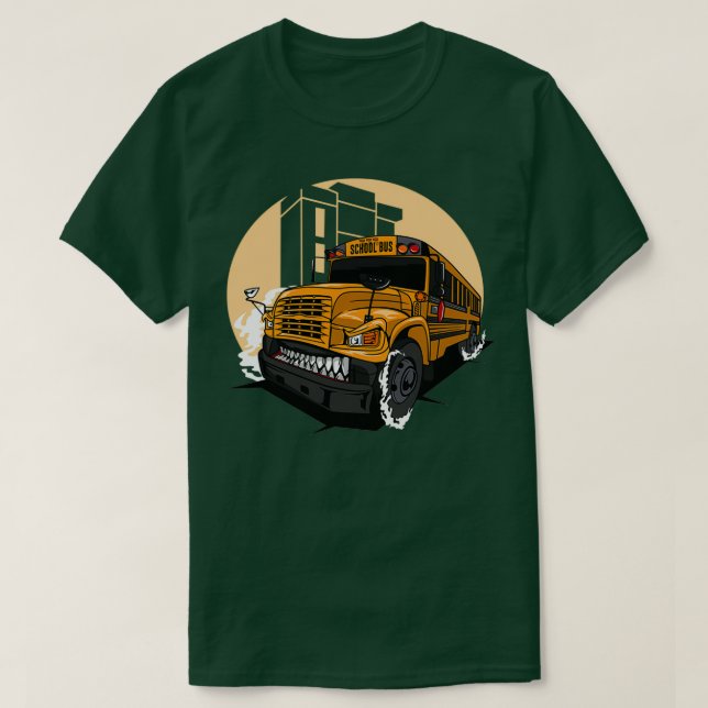 MONSTER SCHOOL BUSS 2 T SHIRT (Design framsida)