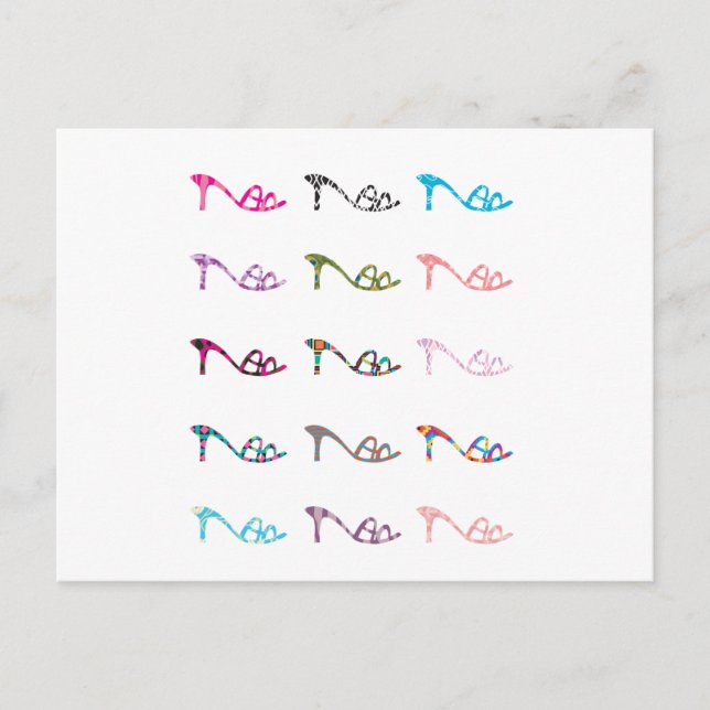 Mönster Shoes Vykort (Framsida)