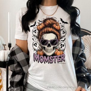 Monster Skalle Halloween T-Shirt - Roligt Skrämman
