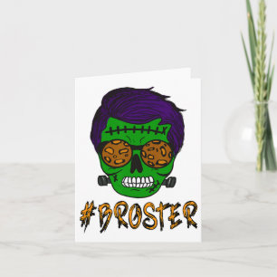 Monster Skull Broster Halloween Matching F Kort