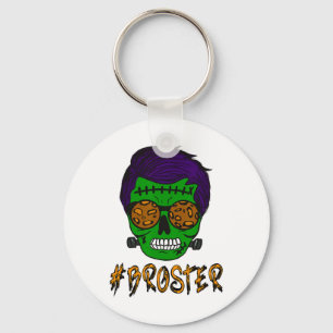 Monster Skull Broster Halloween Matching F Nyckelring