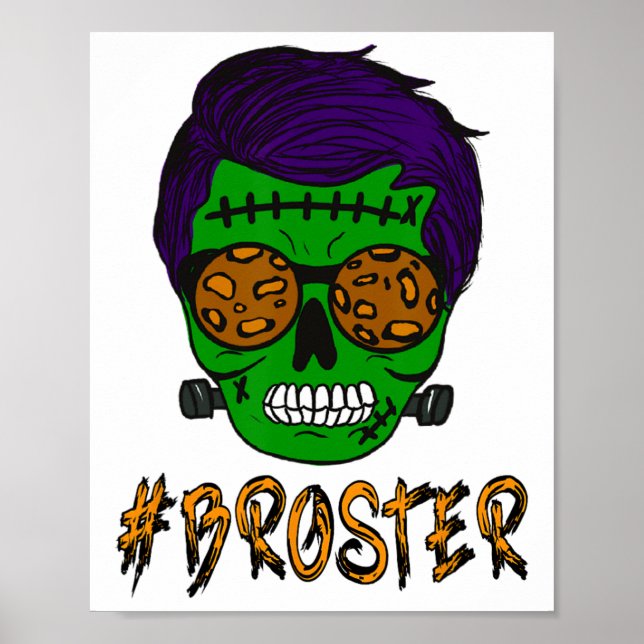 Monster Skull Broster Halloween Matching F Poster (Framsidan)