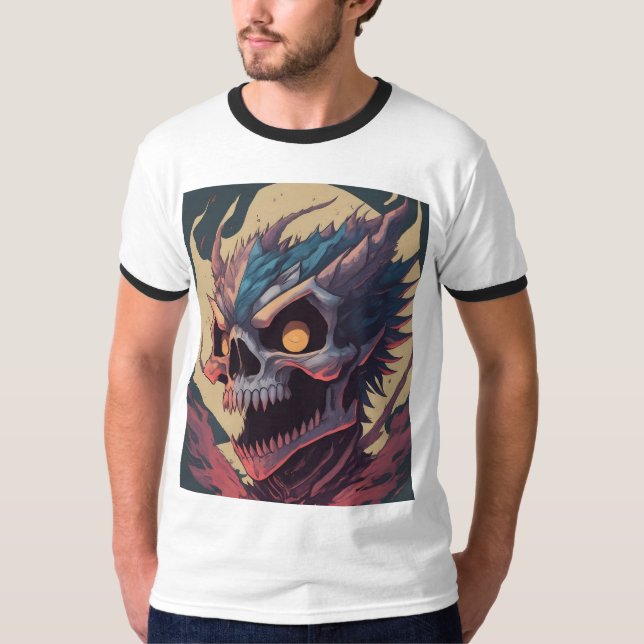 Monster Skull Dragon T-Shirt - (Framsida)