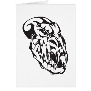 Monster Skull Hälsningskort