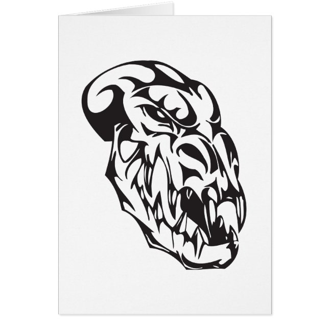 Monster Skull Hälsningskort (Framsidan)