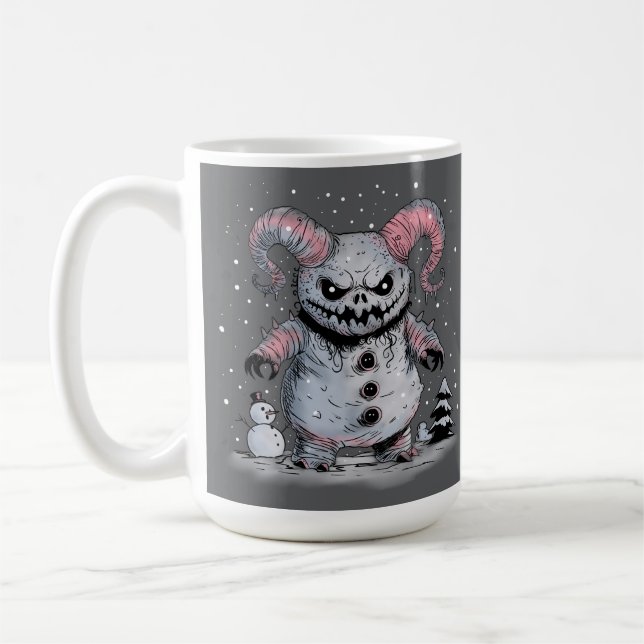 Monster Snögubbe Kaffemugg (Vänster)