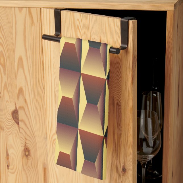 Mönster Snyggt Mode - Geometric Modern Elegant Kökshandduk (Thirds Fold)