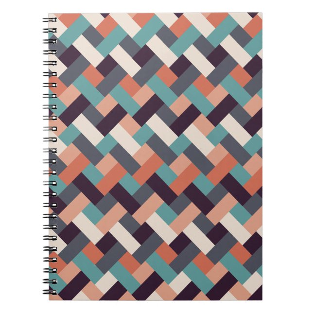 Mönster Snyggt Mode - Geometric Modern Vintage Anteckningsbok (Framsidan)