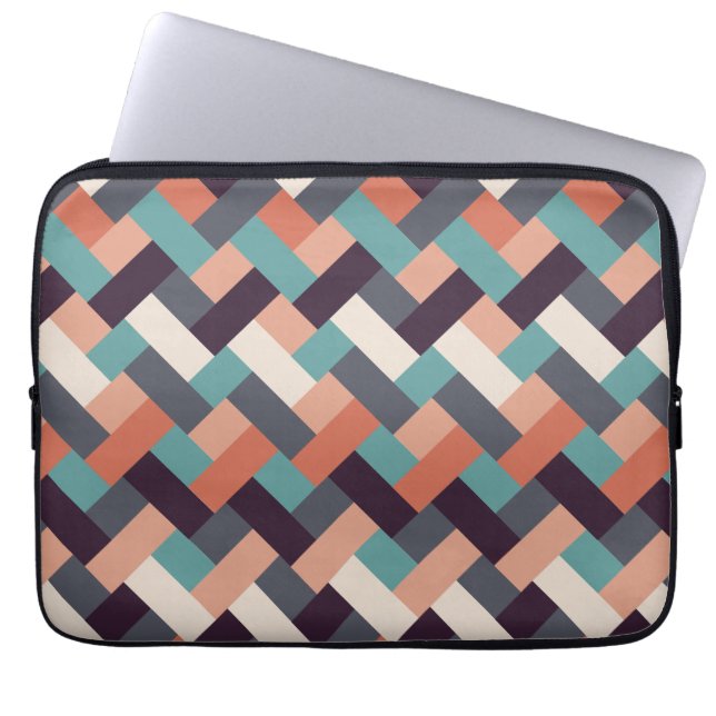 Mönster Snyggt Mode - Geometric Modern Vintage Laptop Fodral (Framsidan)