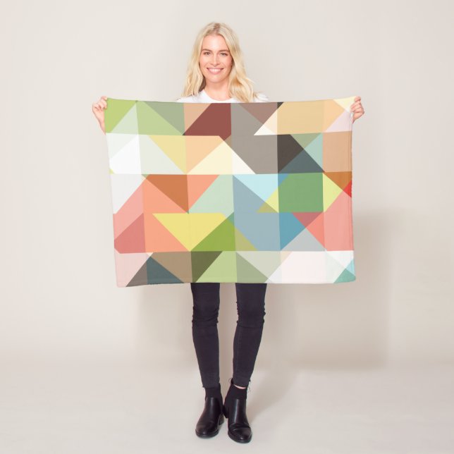 Mönster Snyggt Mode Geometric Vintage Fleecefilt (På plats)