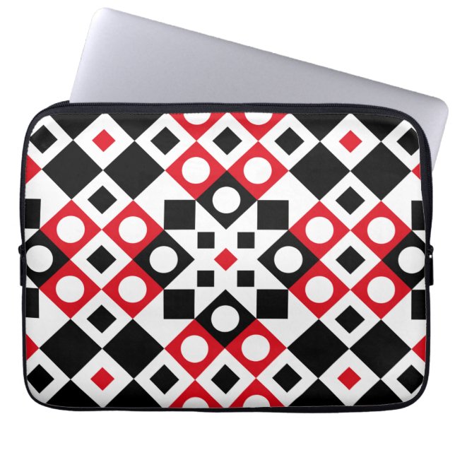 Mönster Snyggt Modern geometrisk Vintage Laptop Fodral (Framsidan)