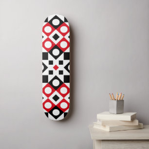 Mönster Snyggt Modern geometrisk Vintage Mini Skateboard Bräda 18,5 Cm