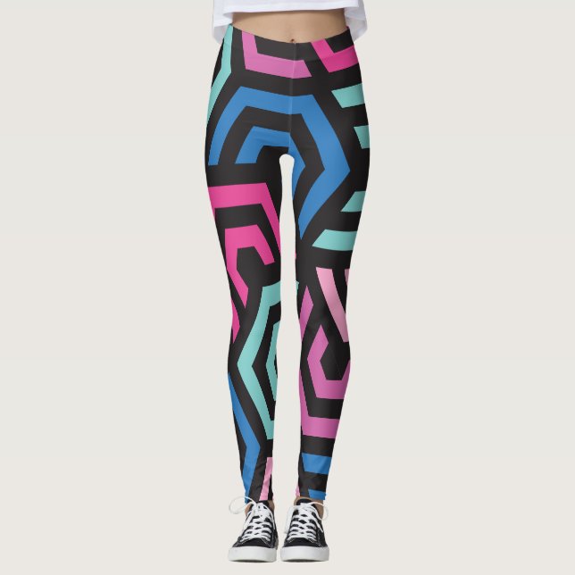 Mönster Snyggt Modern-Mode Geometric colorful - Leggings (Framsida)