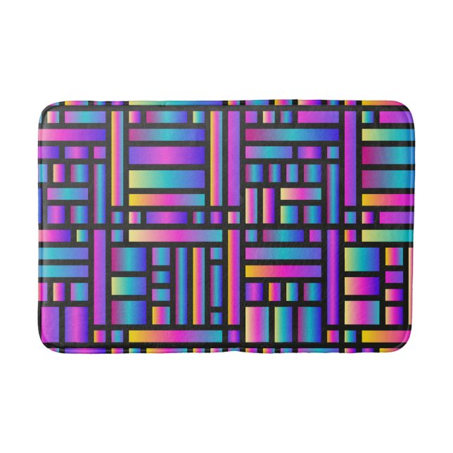 Mönster Snyggt Modern-Mode Geometric Tartan Badrumsmatta (Framsidan)