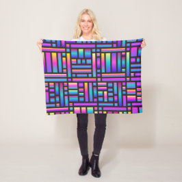Mönster Snyggt Modern-Mode Geometric Tartan Fleecefilt