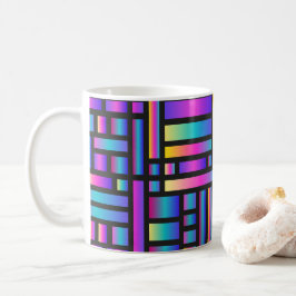 Mönster Snyggt Modern-Mode Geometric Tartan Kaffemugg