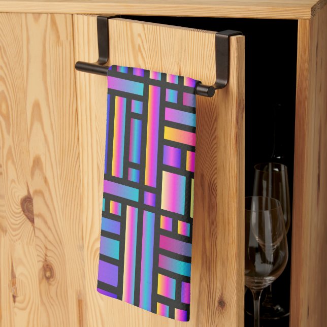 Mönster Snyggt Modern-Mode Geometric Tartan Kökshandduk (Thirds Fold)