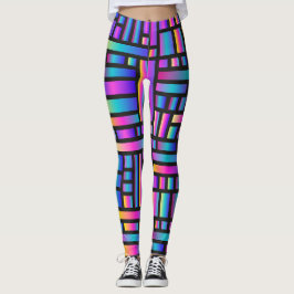 Mönster Snyggt Modern-Mode Geometric Tartan Leggings
