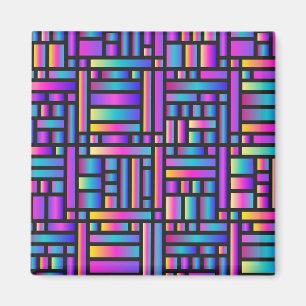 Mönster Snyggt Modern-Mode Geometric Tartan Magnet