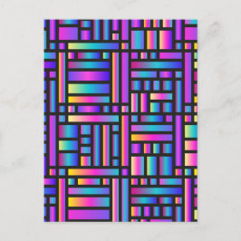 Mönster Snyggt Modern-Mode Geometric Tartan Vykort