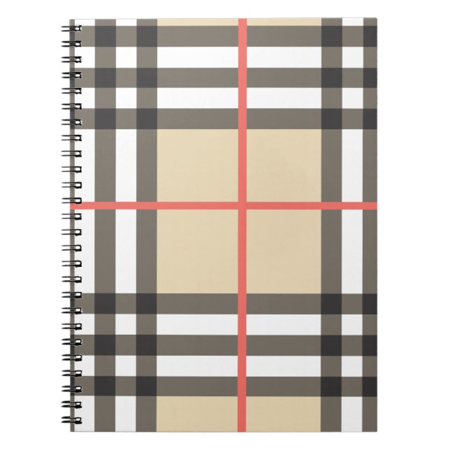 Mönster Snyggt Scottish Geometric Mode Anteckningsbok (Framsidan)