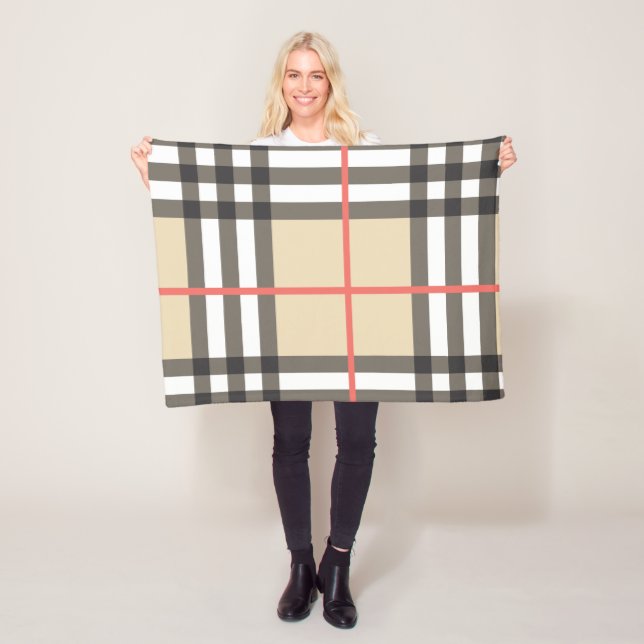 Mönster Snyggt Scottish Geometric Mode Fleecefilt (På plats)