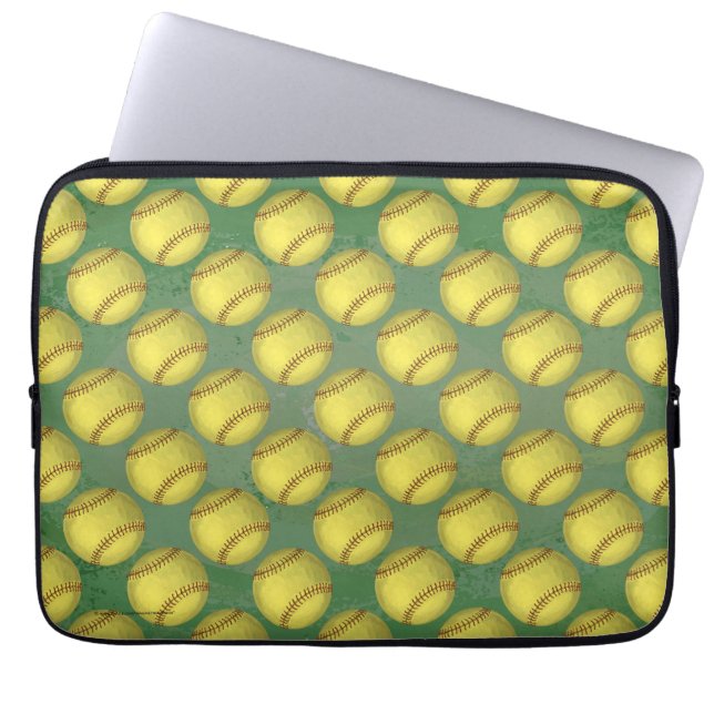 Mönster Softball Laptop Sleeve (Framsidan)