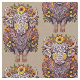 Mönster solros gula blommor tyg