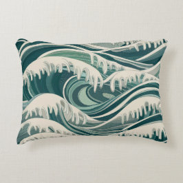 Mönster som är inspirerat av havet prydnadskudde